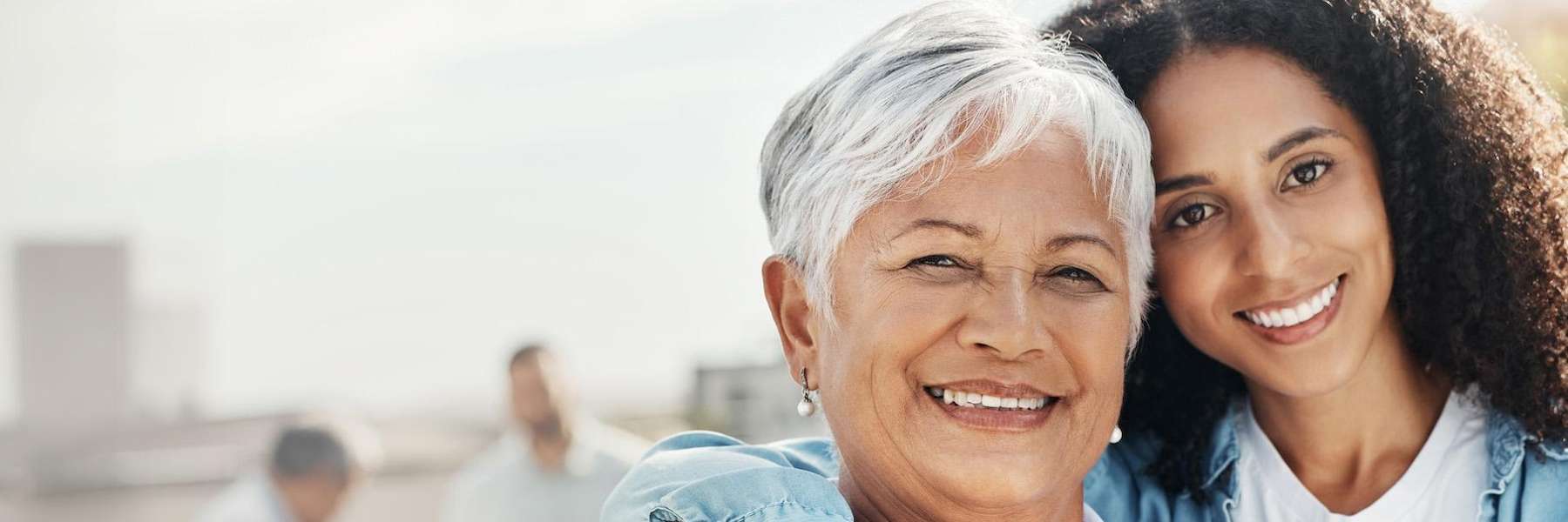 older woman with daughter | dental crowns scarborough on