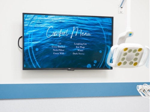 tv in dentist exam room | dentist in scarborough